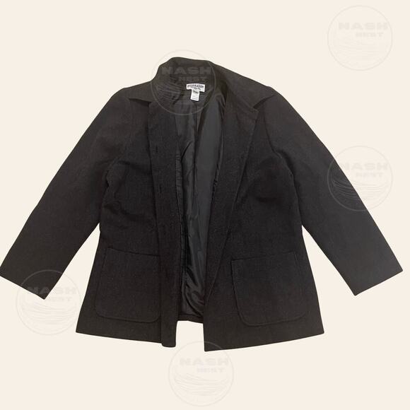 Pendleton 18W Plus 100% Virgin Wool Blazer | Black USA Classic Lined Jacket Coat - Picture 2 of 10